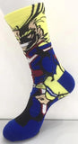 Socks - My Hero Academia - All Might Smiling Blue Yellow Crew Socks (1 Pair)