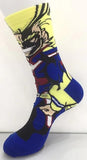 Socks - My Hero Academia - All Might Smiling Blue Yellow Crew Socks (1 Pair)