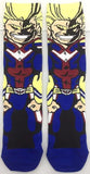 Socks - My Hero Academia - All Might Smiling Blue Yellow Crew Socks (1 Pair)