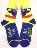 Socks - My Hero Academia - All Might Yellow Blue Red Crew Socks (1 Pair)