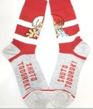 Socks - My Hero Academia - Shoto Todoroki Chibi Red White Stripes Crew Socks (1 Pair)