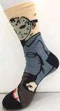Socks - Friday the 13th - Jason Voorhees Cartoon Bloody Machete Crew Socks (1 Pair)