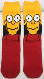 Socks - The Simpsons - Simpson Face Yellow Red Crew Socks (1 Pair)