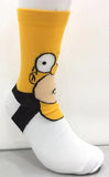 Socks - The Simpsons - Homer Simpson Face White Crew Socks (1 Pair)