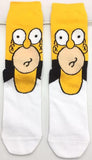 Socks - The Simpsons - Homer Simpson Face White Crew Socks (1 Pair)