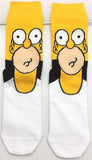 Socks - The Simpsons - Homer Simpson Face White Crew Socks (1 Pair)
