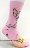 Socks - Pinky and the Brain - Pinky Pink Crew Socks (1 Pair)