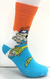 Socks - Rugrats - Chuckie Finster Orange Blue Crew Socks (1 Pair)