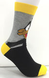 Socks - Looney Tunes - Daffy Duck Grey Black Yellow Crew Socks (1 Pair)