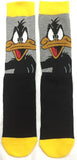 Socks - Looney Tunes - Daffy Duck Grey Black Yellow Crew Socks (1 Pair)