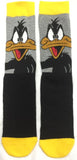 Socks - Looney Tunes - Daffy Duck Grey Black Yellow Crew Socks (1 Pair)