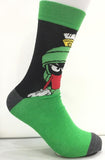 Socks - Looney Tunes - Marvin the Martian Red Torso Green Crew Socks (1 Pair)