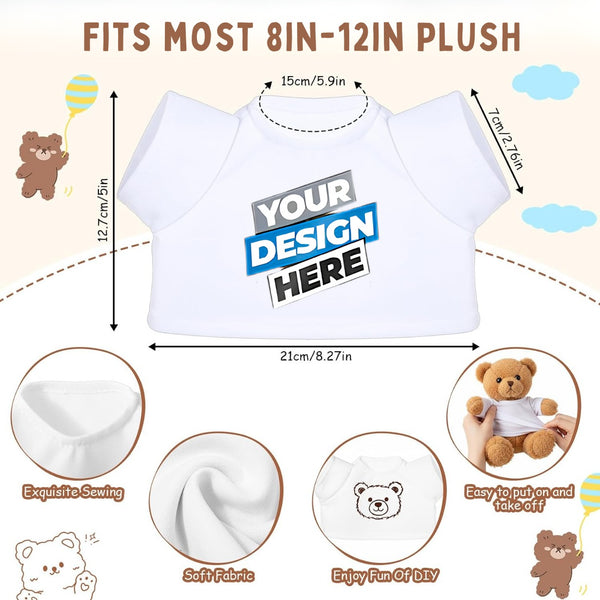 Custom Plush T-Shirt Outfit (Fits 8-12in Plush)