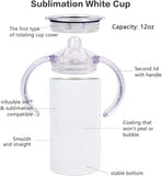 Custom 12oz Kids Sippy Cup Tumbler (2-in-1)