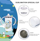 Custom 12oz Kids Sippy Cup Tumbler (2-in-1)