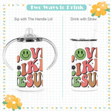 Custom 12oz Kids Sippy Cup Tumbler (2-in-1)