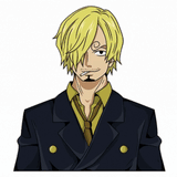 3D Lenticular Sticker - One Piece - Sanji Heart Eyes Smoking