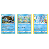 3D Lenticular Sticker - Pokémon - Squirtle / Wartortle / Blastoise TCG Card Art