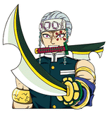3D Lenticular Sticker - Demon Slayer - Tengen Uzui Sound Hashira Dual Blade