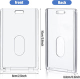 ID Card Badge Holder - Solid Clear