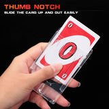 ID Card Badge Holder - Clear Hard Plastic Dual-Sided Vertical