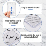 ID Card Badge Holder - Solid Clear
