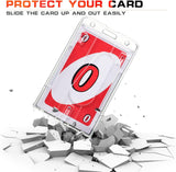 ID Card Badge Holder - Clear Hard Plastic Dual-Sided Vertical