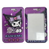 ID Card Badge Holder - Sanrio - Kuromi With Teddy Bear On Purple
