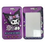 ID Card Badge Holder - Sanrio - Kuromi With Teddy Bear On Purple