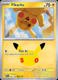 Card Keychain - Pokémon - Pikachu basic 30th Anniversary 026/128