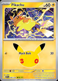 Card Keychain - Pokémon - Pikachu basic 30th Anniversary 030/128