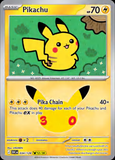 Card Keychain - Pokémon - Pikachu basic 30th Anniversary 12/30 (Japanese)