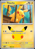 Card Keychain - Pokémon - Pikachu basic 30th Anniversary 036/128