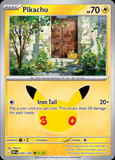 Card Keychain - Pokémon - Pikachu basic 30th Anniversary 039/128