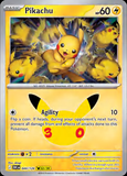 Card Keychain - Pokémon - Pikachu basic 30th Anniversary 044/128