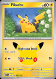 Card Keychain - Pokémon - Pikachu basic 30th Anniversary 045/128
