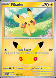 Card Keychain - Pokémon - Pikachu basic 30th Anniversary 25/30