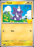 Card Keychain - Pokémon - Toxel basic 30th Anniversary 058/128
