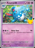 Card Keychain - Pokémon - Azumarill Stage 1 30th Anniversary 068/128