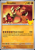Card Keychain - Pokémon - Groudon basic 30th Anniversary 082/128