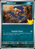 Card Keychain - Pokémon - Murkrow basic 30th Anniversary 093/128