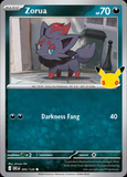Card Keychain - Pokémon - Zorua basic 30th Anniversary 095/128