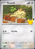 Card Keychain - Pokémon - Meowth basic 30th Anniversary 113/128
