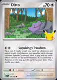 Card Keychain - Pokémon - Ditto basic 30th Anniversary 115/128