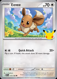 Card Keychain - Pokémon - Eevee basic 30th Anniversary 117/128