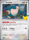 Card Keychain - Pokémon - Snorlax basic 30th Anniversary 119/128