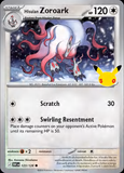 Card Keychain - Pokémon - Hisuian Zoroark Stage 1 30th Anniversary 123/128