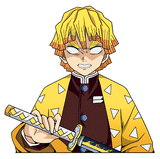 3D Lenticular Sticker - Demon Slayer - Zenitsu Agatsuma Screaming Face