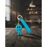 3D PVC Figure Keychain - Rick And Morty - Mr Meeseeks Happy