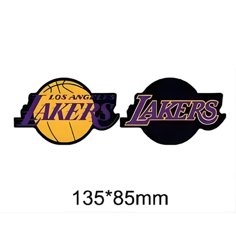 3D Lenticular Sticker - NBA - Los Angeles Lakers Logo with Basketball & Team Emblem
